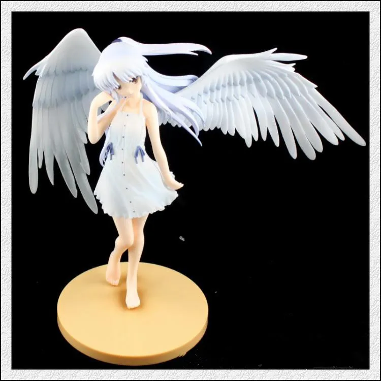 1/8 Масштаб Аниме Angel Beats фигурка Tenshi Tachibana Kanade Angle's Wings белое платье Ver Can Be Off ПВХ сексуальная кукла 20 см - Цвет: no box