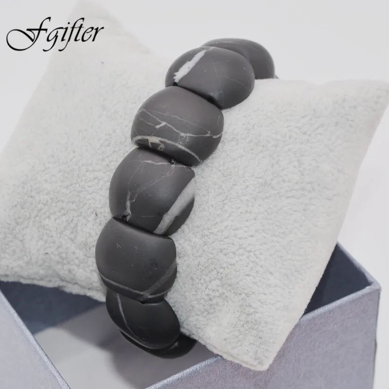

100% new fashion men natural stone bracelet black bianshi beads bian stone bracelet /healthcare