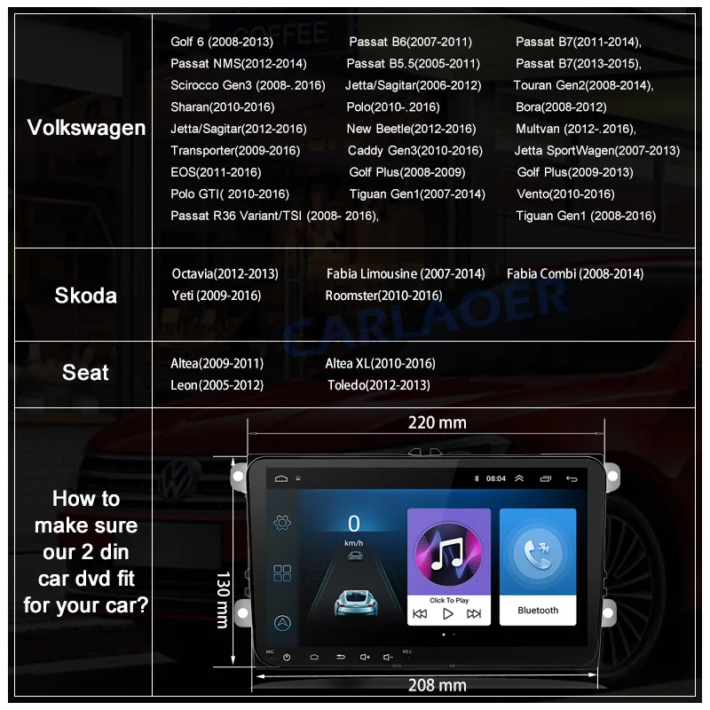 " Android 8,1 автомобиль радио gps навигации для Volkswagen Skoda Octavia Golf 5 6 touran passat B6 Polo Tiguan Yeti Rapid мультимедиа