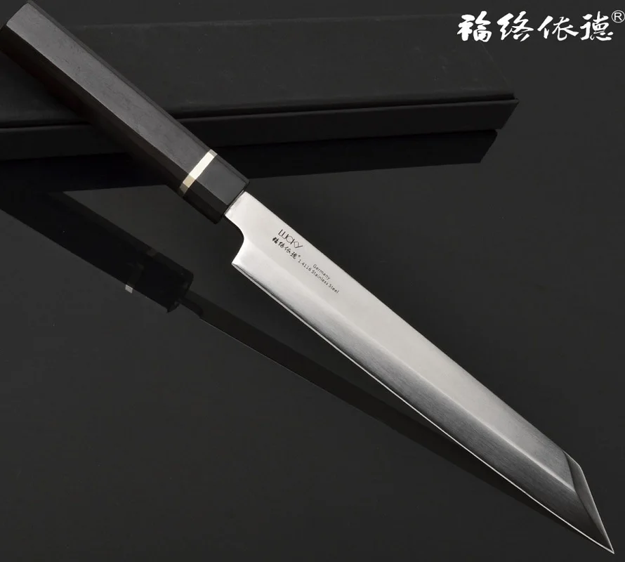 

24/27/30cm Sharp Sushi Sashimi Salmon Fish filleting meat Slicer Chef Knife Germany Blade Octagonal Ebony Wood Handle 5G