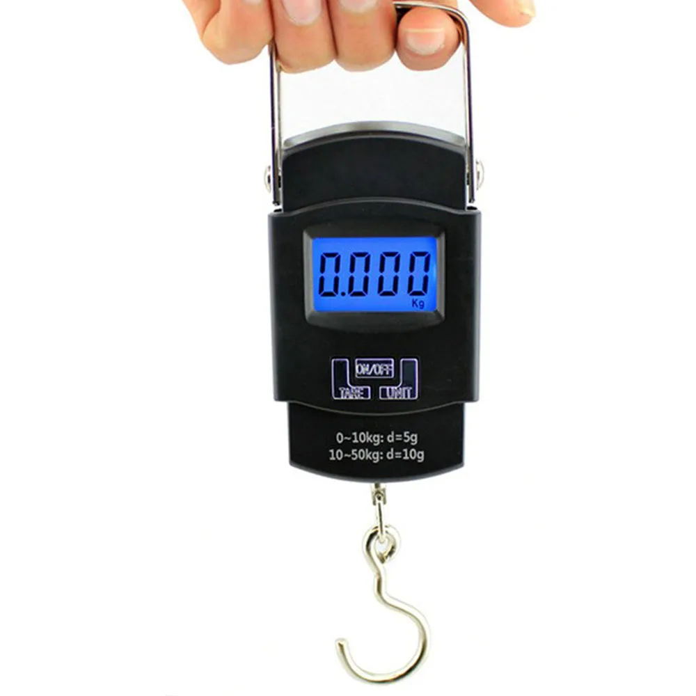 50KG 10g Electronic Portable Digital Scale Hanging Hook Fishing Travel
