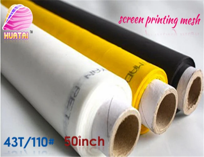 

higher tension polyester screen printing mesh 43T*127CM(50") width good quality free shipping with fast delivery