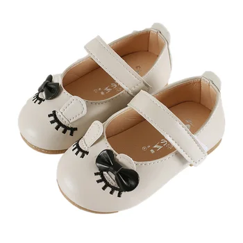 

COZULMA Spring Girls Fashion Rabbit Ear Casual Shoes For Kids Princess Bowtie Flat Shoes Children Baby Soft Shoes Size 21-25