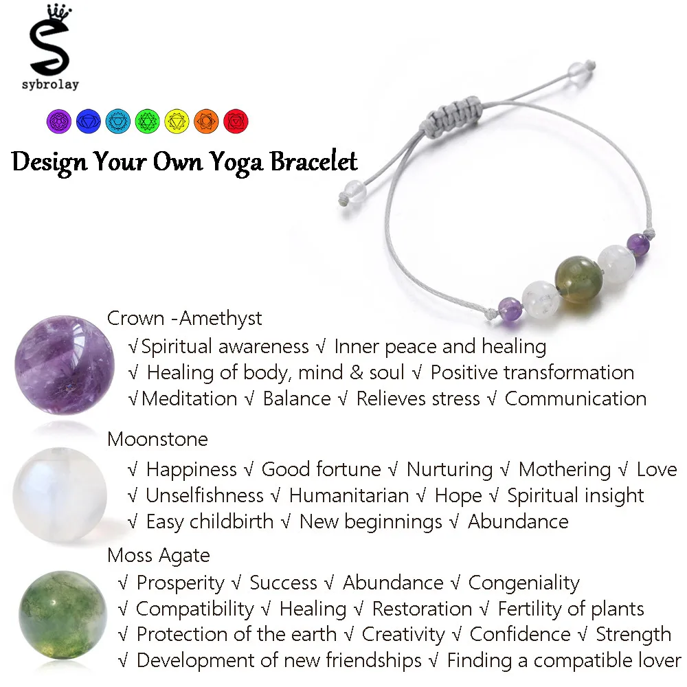 

Mysterious Seven Chakra Clear Negative Energy Yoga Women Bracelet Never Fade Stone Inner Power Bracelets for Women Gifts