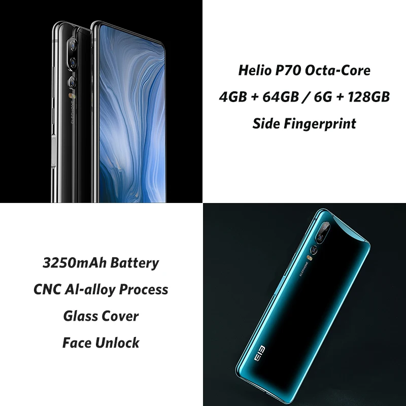 ELEPHONE U2 Smartphone Helio P70 Octa Core 64GB