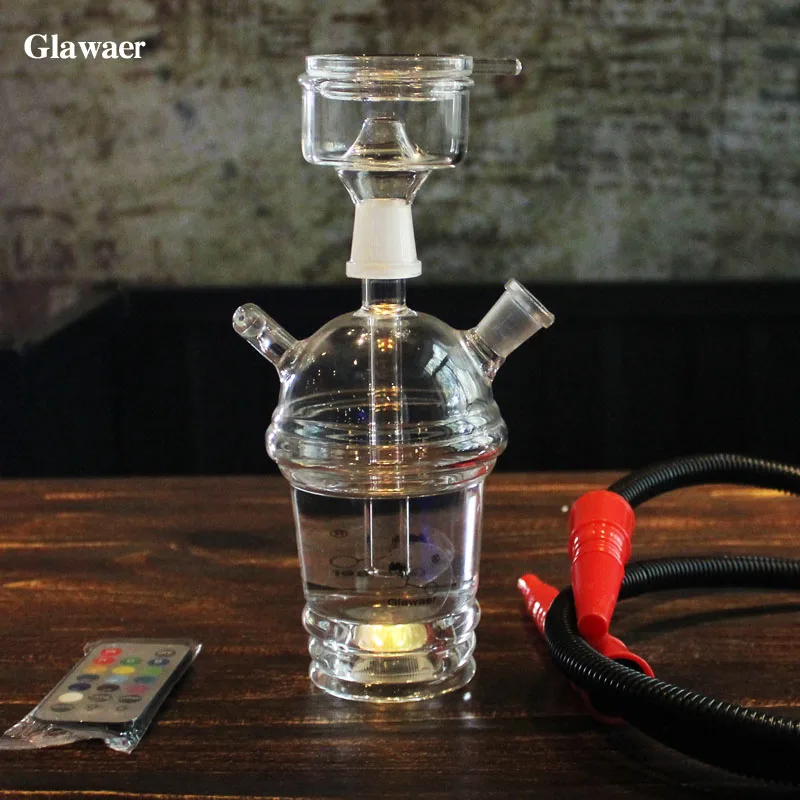 new arrival Glawaer beautiful cup shape hookahs shishas mini portable