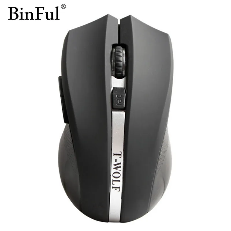 Беспроводная Бесшумная usb мышь BinFul игровая эргономичная 6 кнопок 2400 DPI для