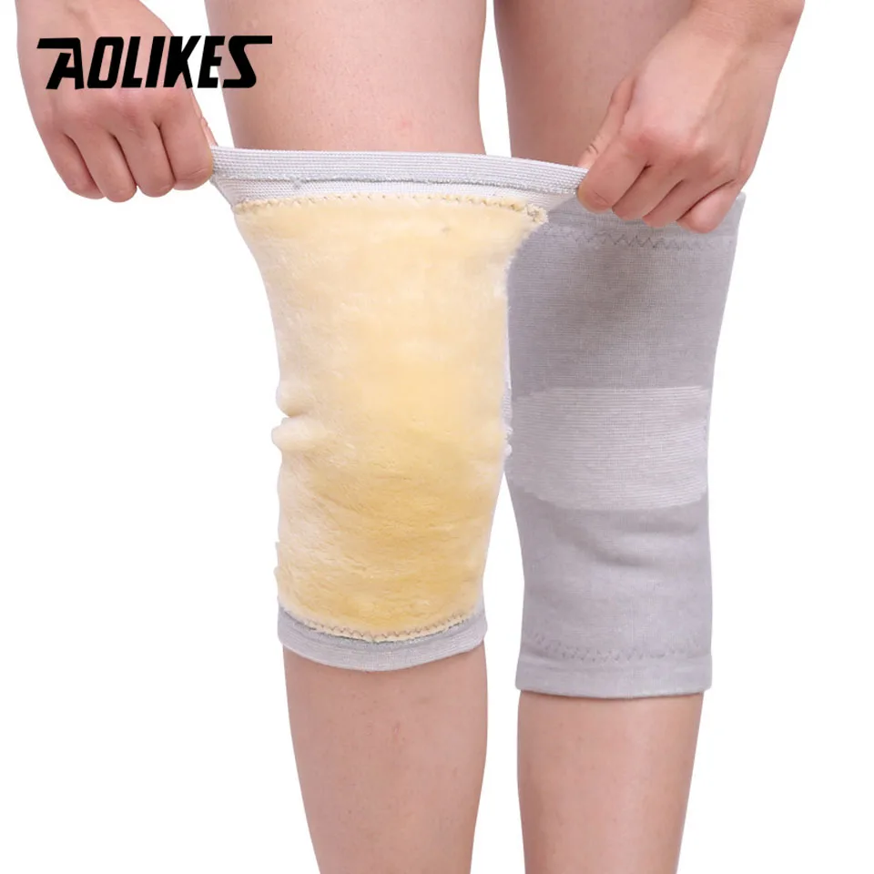 Buy AOLIKES 1Pair Anti Cold Knee Pads Plus Gold Velvet