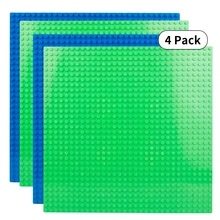 2pcs Green + 2pcs Blue Base Plates Compatible Legoed Minecrafted City Action Figures 32*32 Dots DIY Blocks Board Mini Baseplates