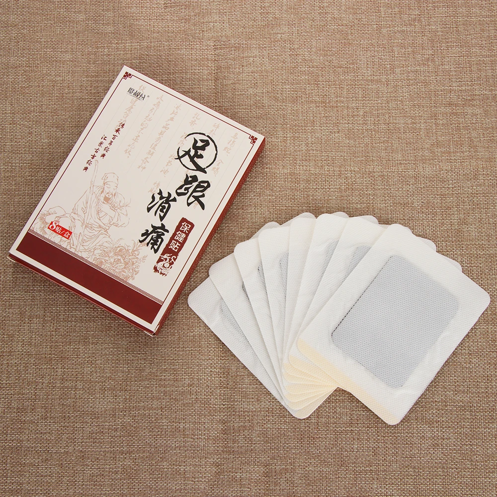 

8Pcs/Bag Medical Heel Plaster Pain Relief Patch Herbal Bone Spurs Achilles Tendonitis Treatment Patches Foot Care Tools