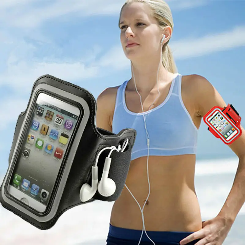 Fashion PU Leather SPORT GYM Bag Celular For Apple iPhone 4 5 6 7PLus SE Adjustable Jogging Arm Band Case On 4S 5SE 6S 7 | Мобильные