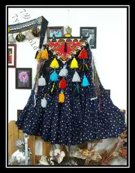 Племенной Banjara kuchi кисточкой Танец живота текстильный костюм талии набедренный пояс шарф ATS BA34-40