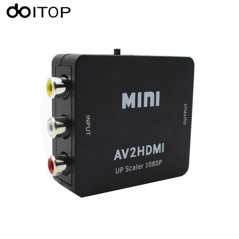 DOITOP Composito RCA AV HDMI CVBS a HDMI Adattatore Convertitore Supporto HD 720P 1080P AV a HDMI M
