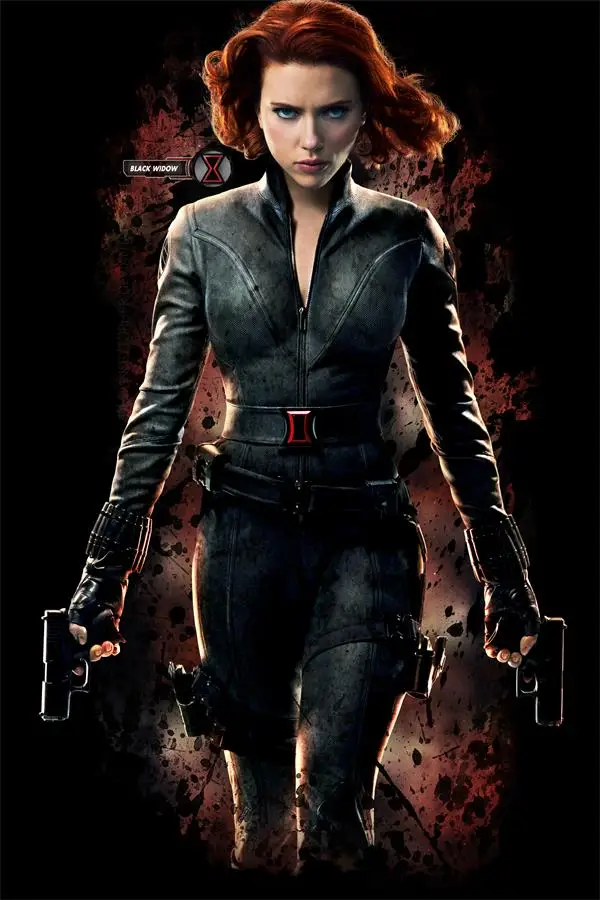 Decoração De Parede personalizado Black Widow Scarlett Johansson Vingadores Adesivo de Parede Papel De Parede Poster Size (50x76 cm) Frete Grátis grátis