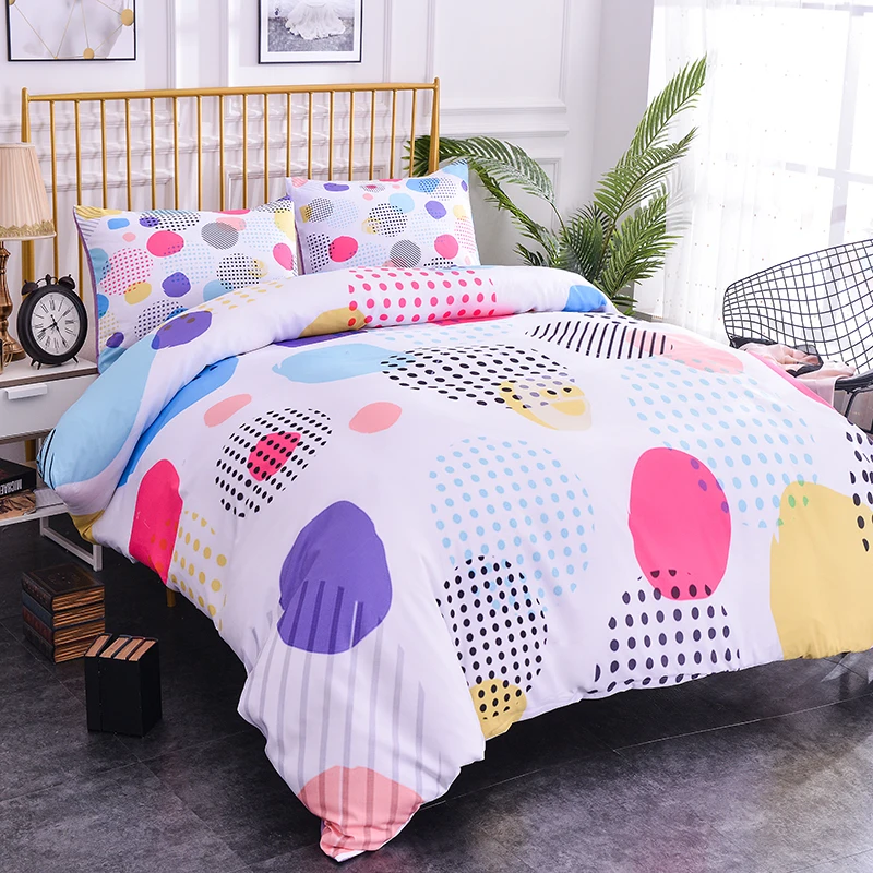 

ZEIMON Children Duvet Cover Set Geometric Pattern 2 or 3 Pieces Twin Single Size Bedding Set For Kids Bedroom Decor