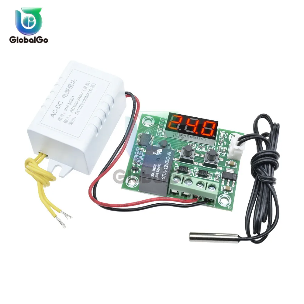 

Thermostat Temperature Controller W1209 AC 110-220V LED Digital Thermostat Temperature Controller Regulator