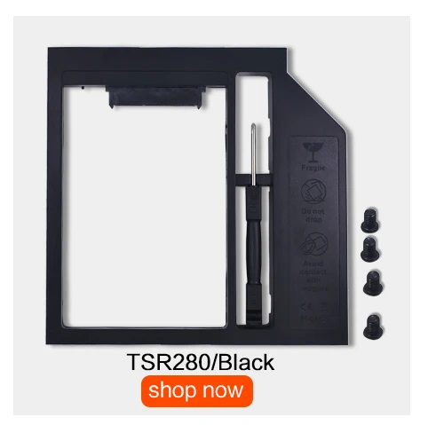 TISHRIC 2nd 2,5 HDD SSD жесткий диск внешний 9,5 SATA 3,0 Caddy Универсальный Optibay для 9,5/мм 9 мм DVD-ROM Box Дело Корпус адаптер