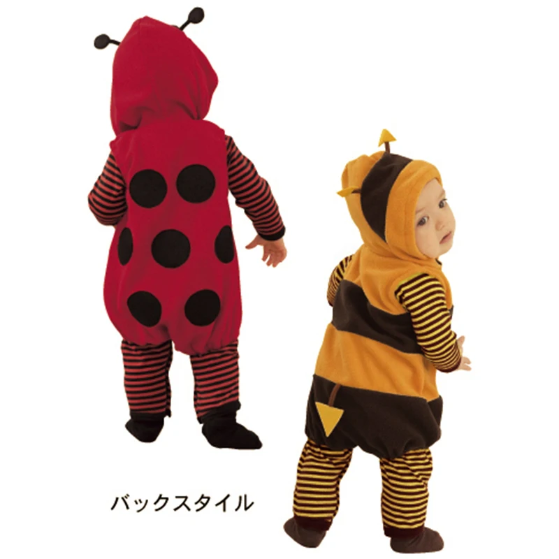 2016 флис Ребенка Комбинезон Божья Коровка Bee Костюмы малыша Колготки Зима детская