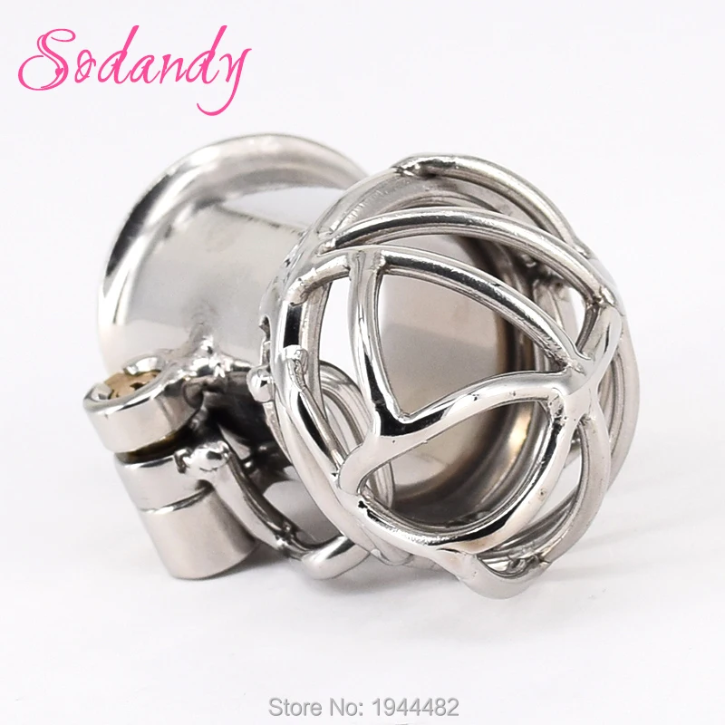 Tanie SODANDY ze stali nierdzewnej PA Penis przebicie urządzenie Chastity mężczyzna Cock Cage Penis Bondage napletka Piercing blokowanie Chastity Belt