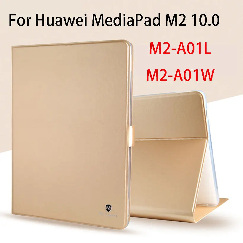 

Luxury Silicone PU Leather Case For Huawei MediaPad M2 10 M2-A01W M2-A01L M2 10.0 10.1 Case Cover Funda Tablet Slim Flip Shell