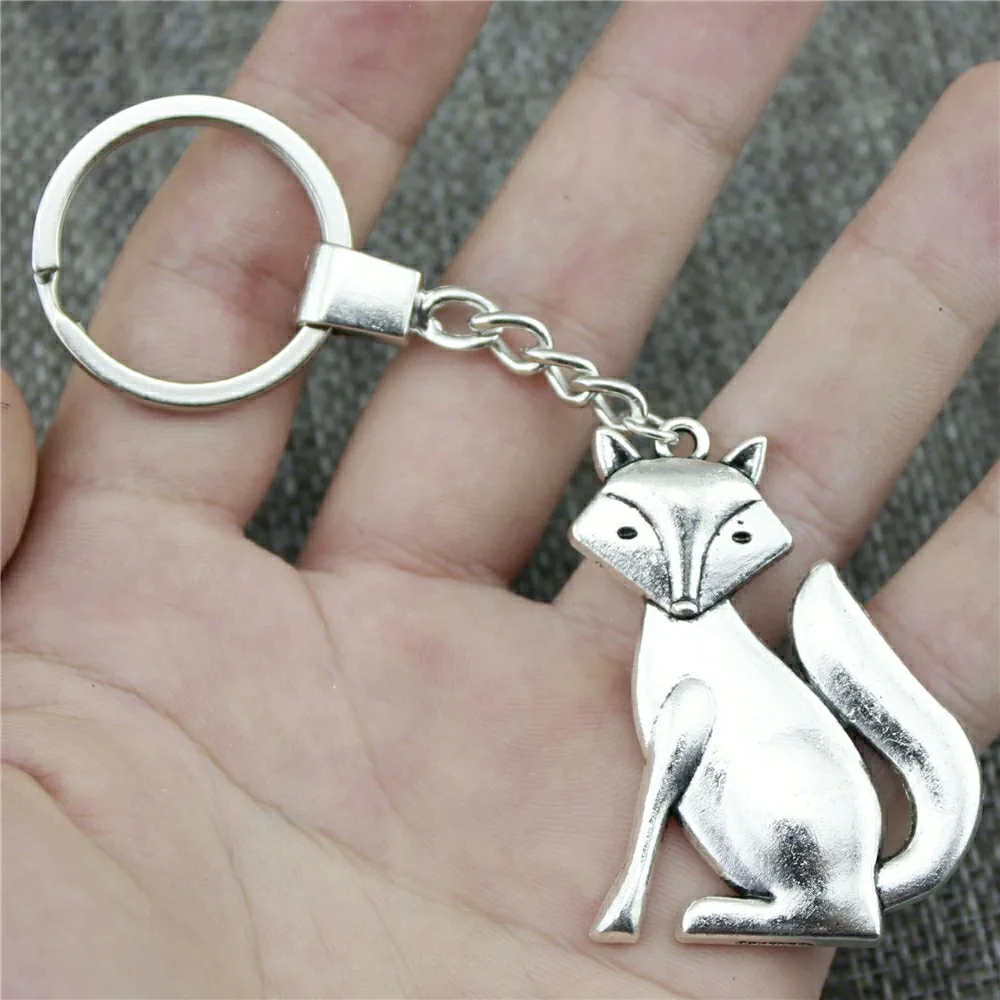 50x37mm Fox Keychain Men Jewelry New Fashion Keychain Party Gift