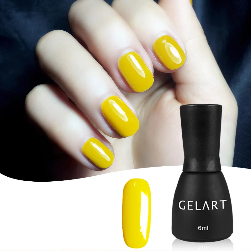 6ML/Bottle Yellow Color Nail Gel Polish Art Manicure Lacquer Need UV/LED Nail Lamp Driedin Nail