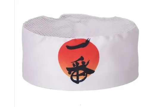 Кепка для японского ресторана, суши, шеф-повара, новинка, унисекс, для обслуживания еды, шеф-повара, Рабочая форма, профессиональный дизайн, сетчатая кепка "суши", MK-12