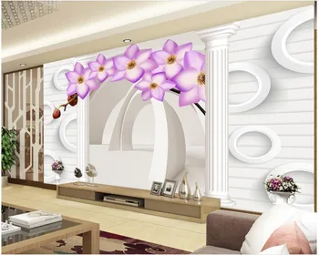 

3D stereoscopic romantic flower vine Space Expansion Home Decoration customized wallpaper for walls