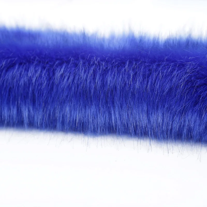 Высококачественная ткань из искусственного лисьего меха, фетровая ткань, плюшевая ткань, 170 см* 92 см(1 ярд)/шт - Цвет: Синий
