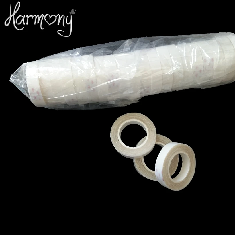 5 rolls Tape Double Sided Adhesive Tape 1cm*3 yard for PU Skin Weft Tape Hair Hair Extension tools Blue white color