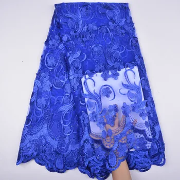 

French Net Lace Fabric Latest African Lace Fabric With Beads Embroidery Mesh Tulle Lace Fabric High Quality Nigerian Lace A1278