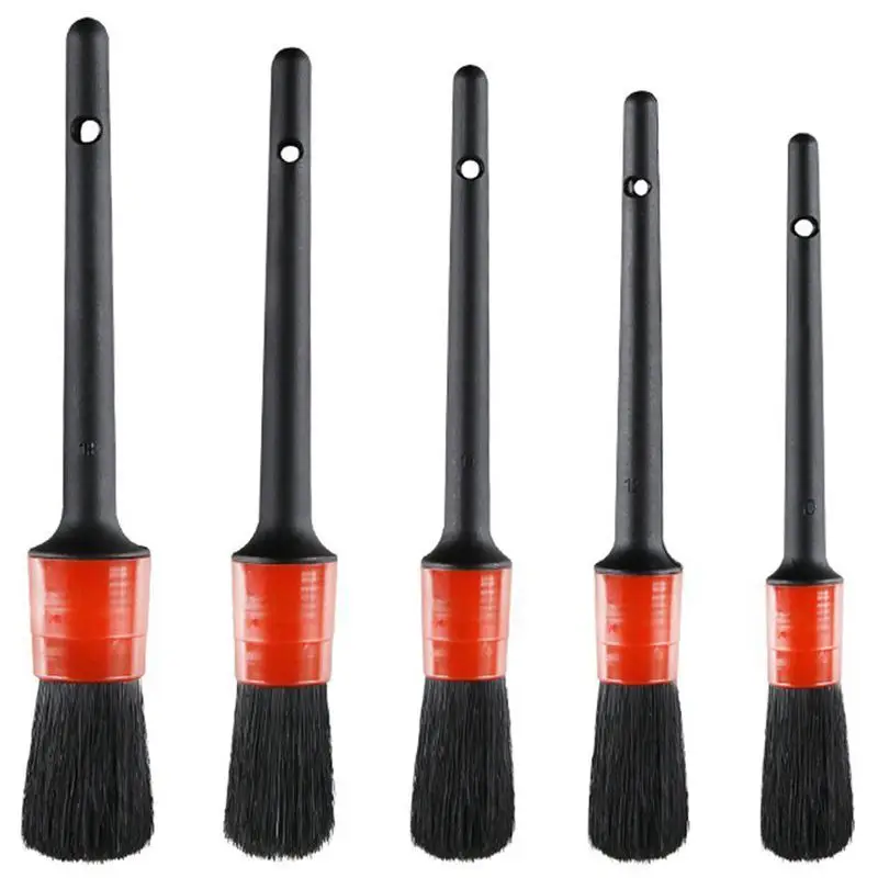 

Detail Brush (Set of 5), Auto Detailing Brush Set Perfect for Car Motorcycle Automotive Cleaning Wheels, Dashboard, Interior,