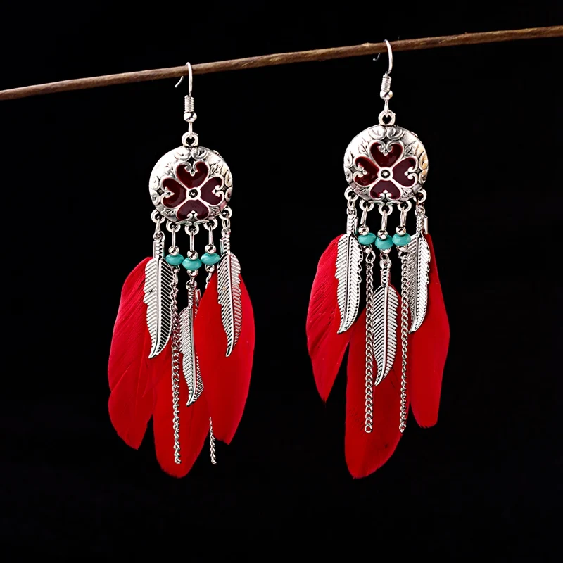 Women's Bohemia Boho Style Engrave Dangle Hook Tibetan Earrings Women Earrings 
