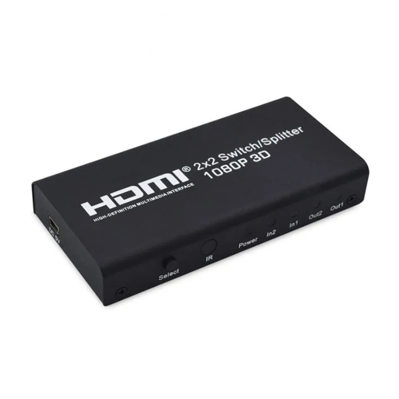 2x2 HDMI переключатель сплиттер Универсальный 10 М Входное Расстояние Поддержка 1080 P 3D HDMI выключатель HDMI делитель для ноутбука