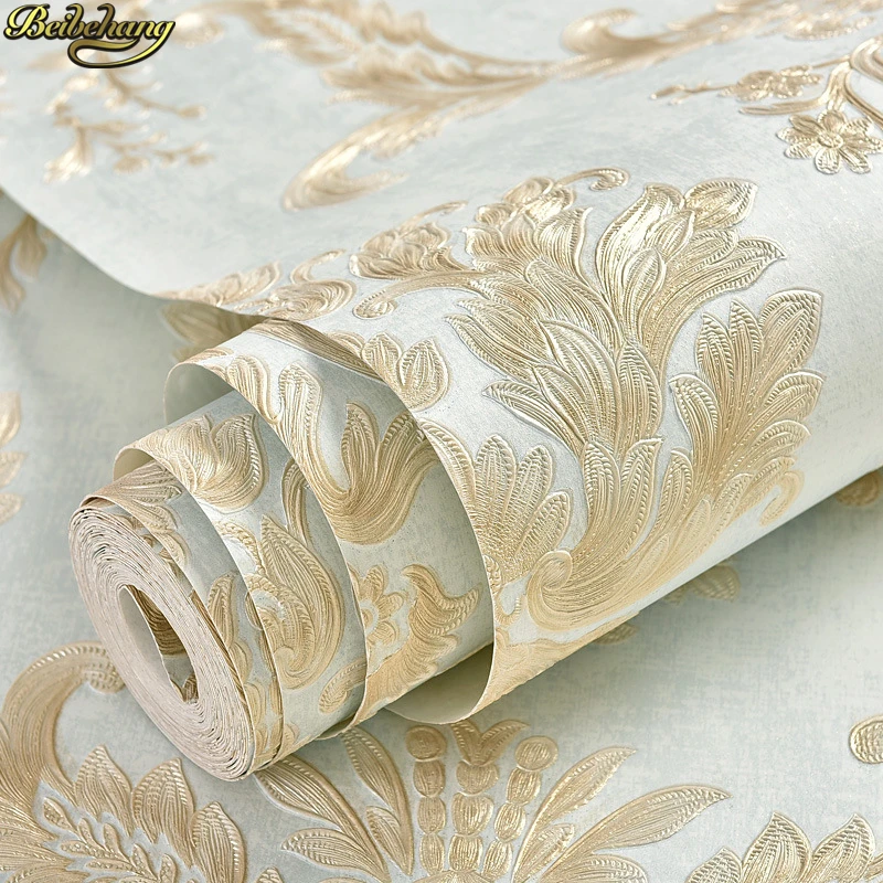 beibehang Southeast Asia Nonwoven Wallpaper Palm Leaf Restaurant Bedroom Living Room Eco papel de parede wall papers home decor