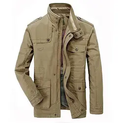 Мужская куртка хорошего качества на весну-осень, мужская хлопковая куртка, одежда для мужчин, пальто и куртки, большие размеры для мужчин