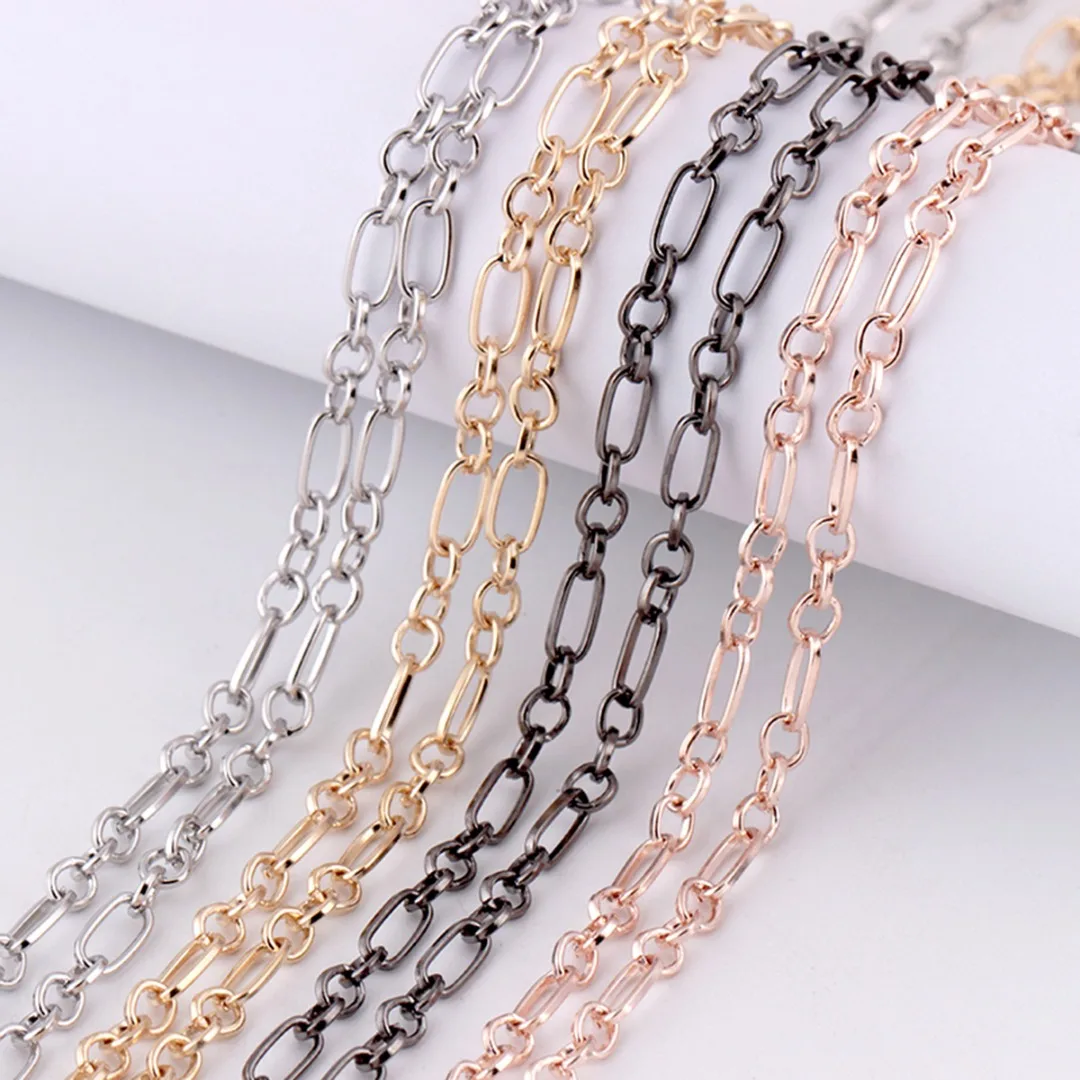 Fashion Men Neckalces Chain Vintage Long DIY Jewelry Silver/Gold Color O Chains Box Chain Necklace 60cm shellhard