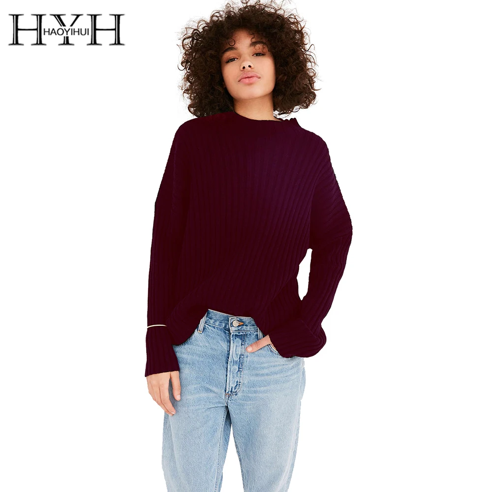 

HYH HAOYIHUI Turtleneck Hollow Out Women Knitted Sweaters 2017 Autumn Long Sleeve Pullovers Sexy Long Sleeve Backless Sweater