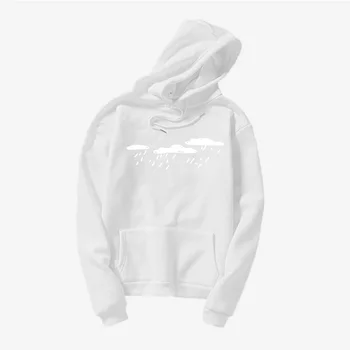 

Raining hoodie round neck pullover hoodies Personality Hoodie Universal Clothes New Print Still