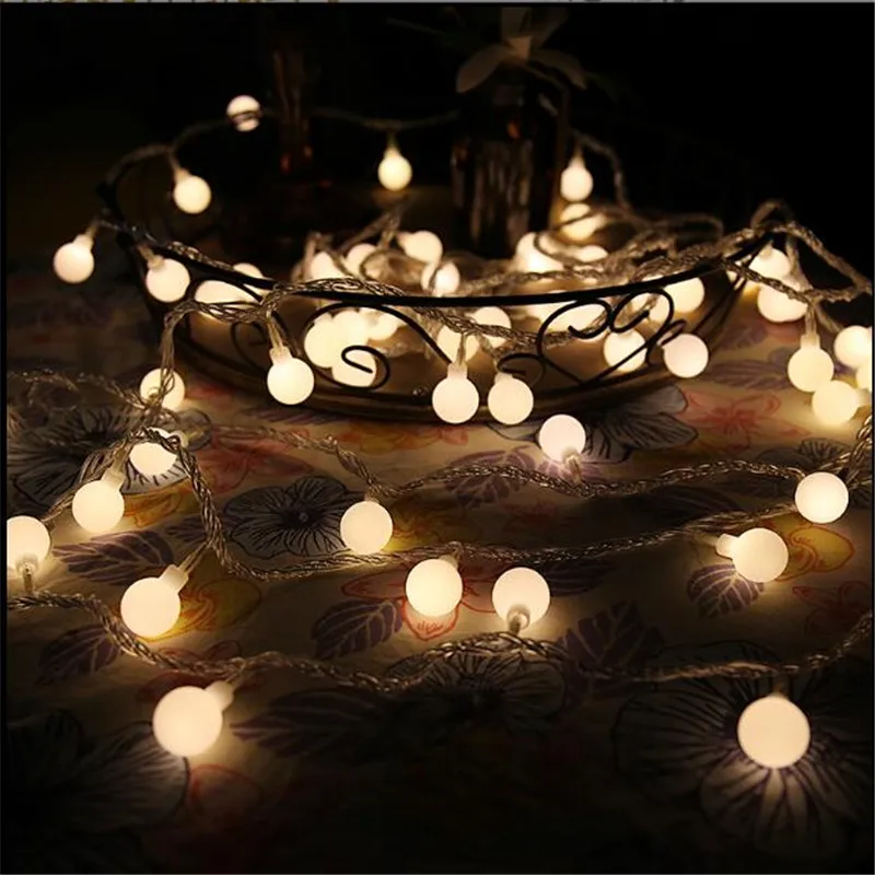 10M 50 LED Globe Festoon Party Ball string light led Christmas Lights fairy light wedding garden party pendant garland 10M 50 LED Globe Festoon Party Ball string light led Christmas Lights fairy light wedding garden party pendant garland