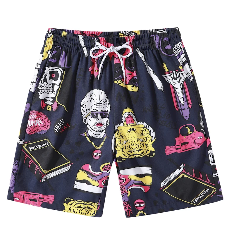 

HFNF quick-drying swim print shorts summer board surf swimsuit beach short men running male