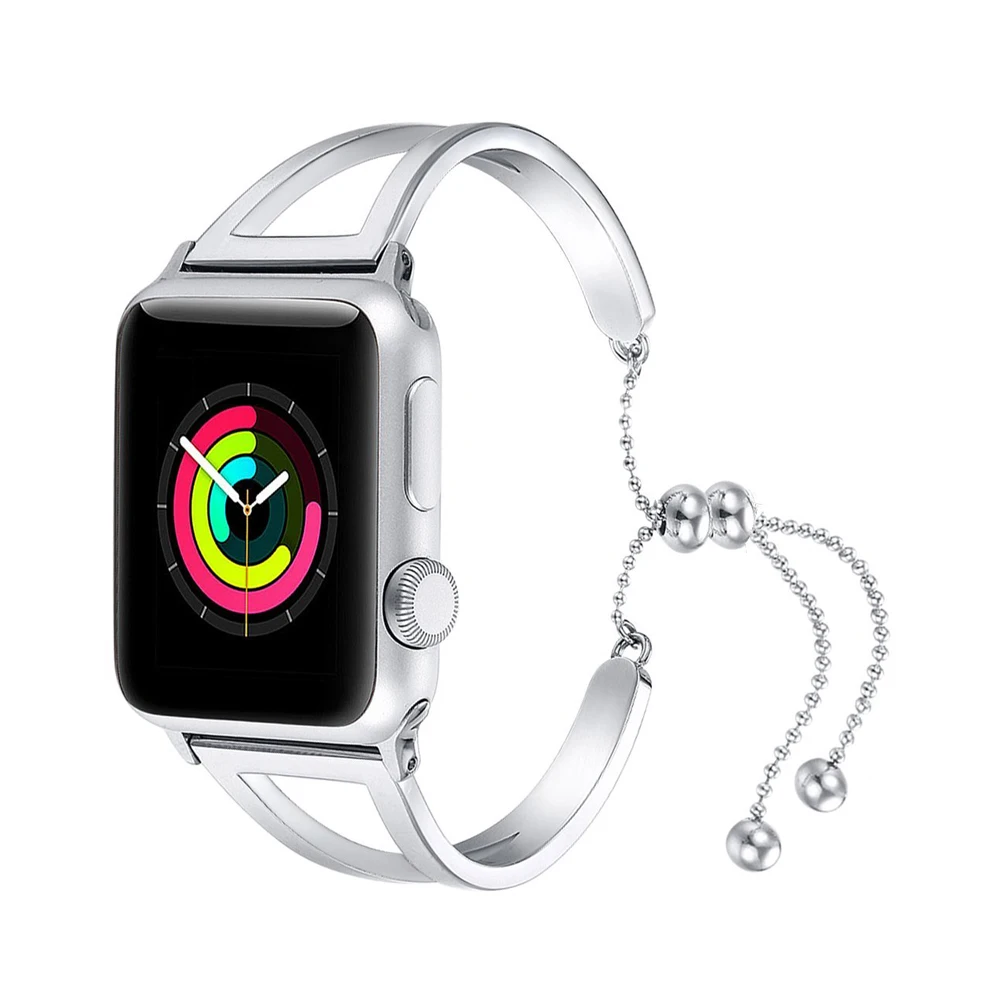 316L Нержавеющая сталь ремешок для наручных часов Apple watch 6 Группа 44 мм 40 iwatch 42