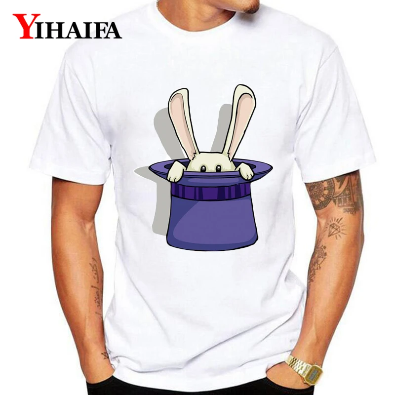 

Summer Harajuku T-Shirt Men Women 3D Print Animal Rabbit Graphic Tees Casual Unisex Tops Hip Hop White Tee Shirts