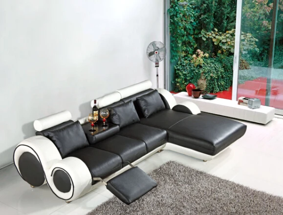 Современный секционный кожаный диван с г-образной диван мебель для гостиной кресло диван