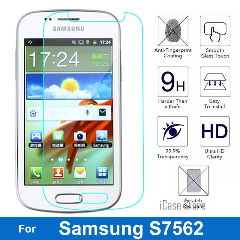 Tempered Glass For Samsung Galaxy S Duos Trend Plus S7580 S7582 S7560 S7562 Screen Protector Films | Мобильные телефоны и