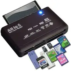Все в одной карточке считывания кодов USB 2,0 SD кард-ридер адаптер Поддержка TF/CF/SD/Mini SD SDHC MMC MS XD