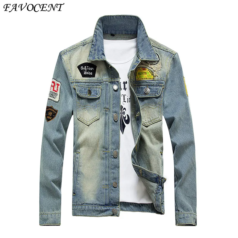New Fashion Cowboy Jacket Men s Denim Jacket 2017 spring Autumn Coat Men s Clothing Plus