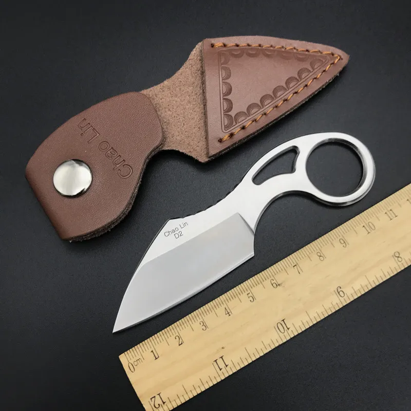 Тактический нож с фиксированным лезвием ножи керамбит D2 KYDEX для кемпинга и охоты