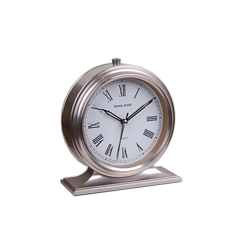 

Sailing time clock Retro metal study mute sweep second table clock Creative furnishing articles alarm clock