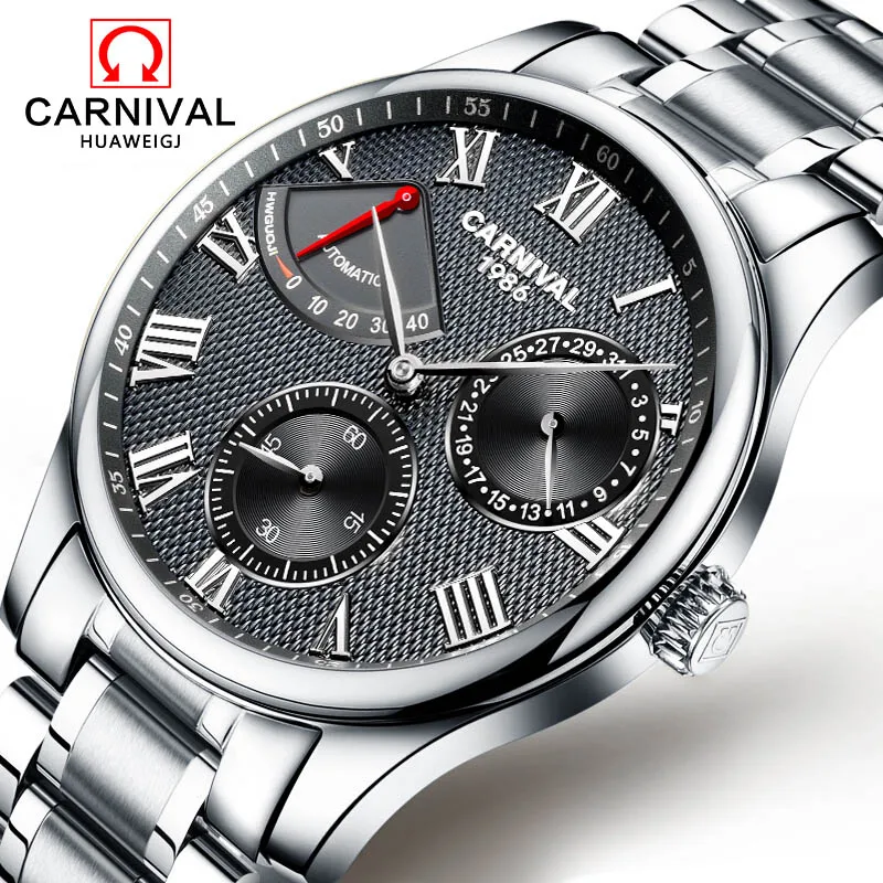 

Relojes Hombre CARNIVAL Luxury Brand Mens Automatic mechanical Watches Men Casual fashion business Clock Watch men Relogio